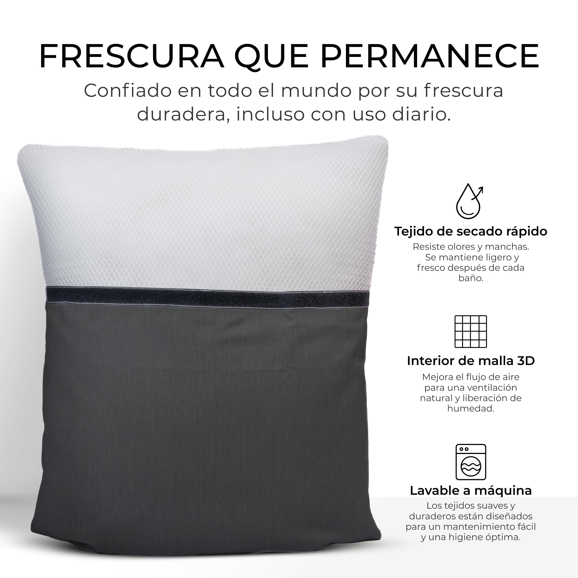 Almohada bañera Adulto - Gruesa y cómoda, para Soporte de Cabeza, Cuello y Espalda - Cojin bañera Lavable y de Secado rápido, baño Relajante en casa - Gris Oscuro
