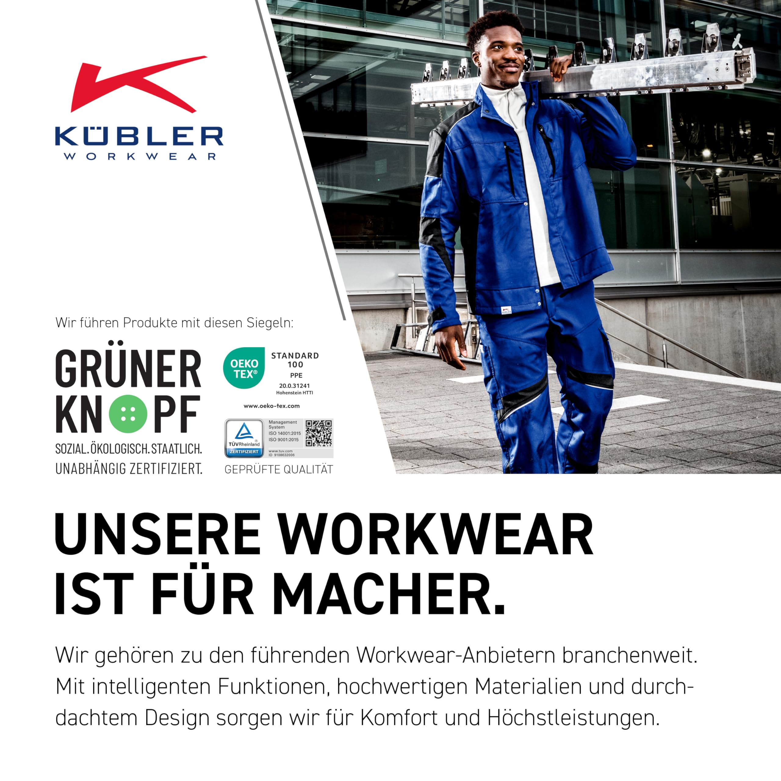KÜBLER Workwear | KÜBLER ACTIVIQ Arbeitsshorts kurz | Schwarz/Anthrazit | Größe 48