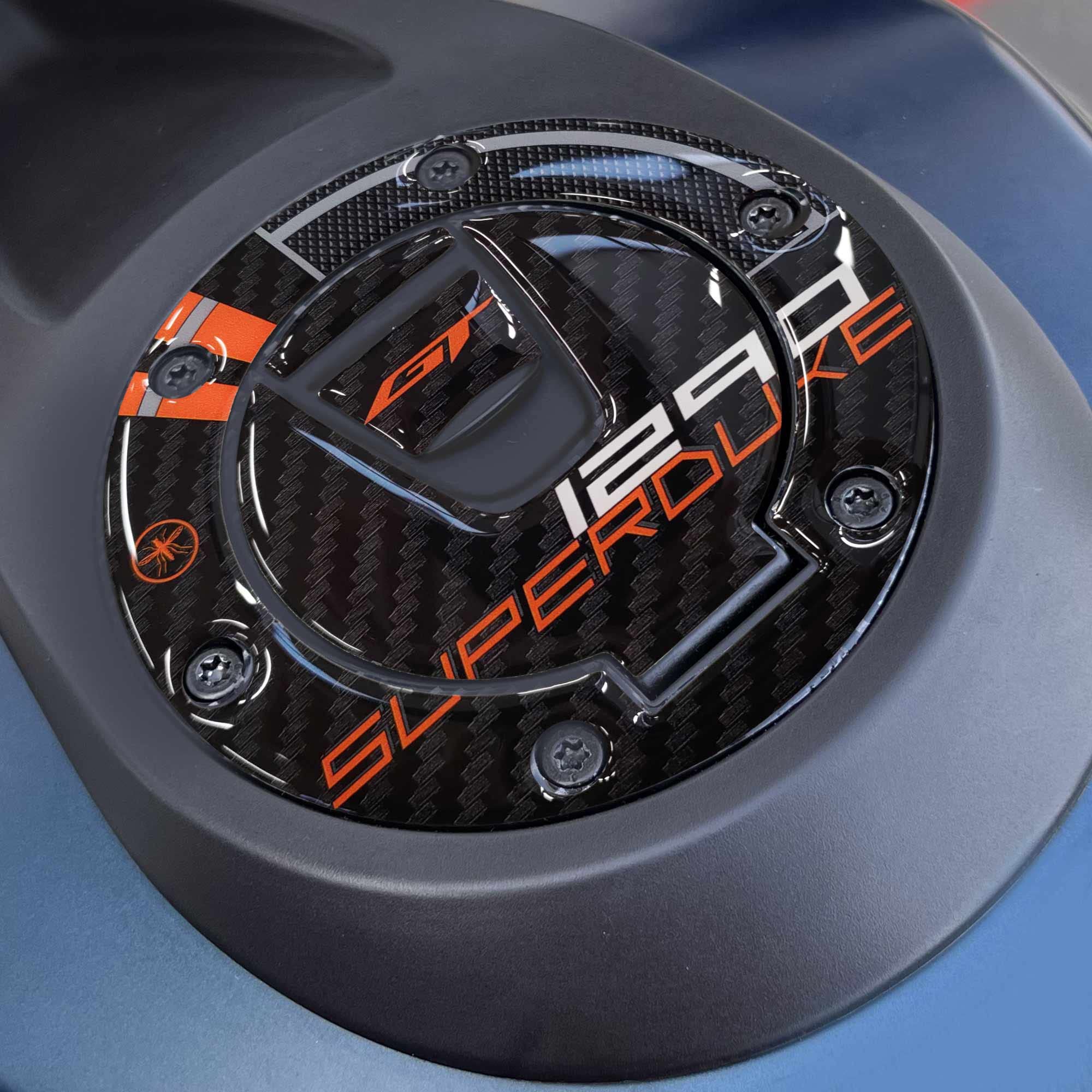 labelbike - Naklejka Dekoracyjna i Ochronna na Korek Zbiornika paliwa do Motocykla KEYLESS, kompatybilna z KTM 1290 SuperDuke GT 2016-2023