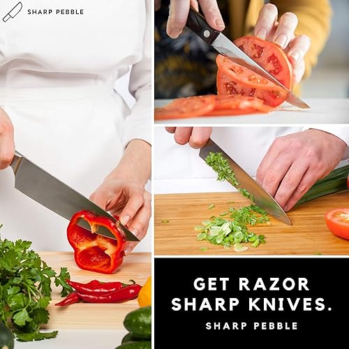 Miniatura 7 de Sharp Pebble Kit de piedras para afilar cuchillos – Grits 400/1000/6000 Piedra de afilar extra grande – Juego de afiladores de cuchillos de piedra