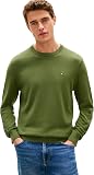Tommy Hilfiger Essential Ssnl Cotton Crew Neck Mw0mw39999 Pull-Over Homme, Green (Mountain Pine), M - 1