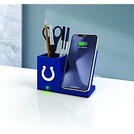 SOAR NFL Wireless Charger and Desktop Organizer, Indianapolis Colts