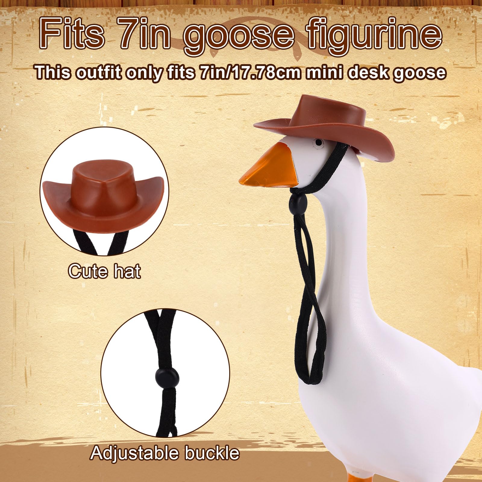 Lyreh 6pcs Mini Desk Goose Headwear, 7 Inches Magnetic Goose Outfit Magnetic Statue Keychain Costume Mini Hat for Desk Decoration - Image 4