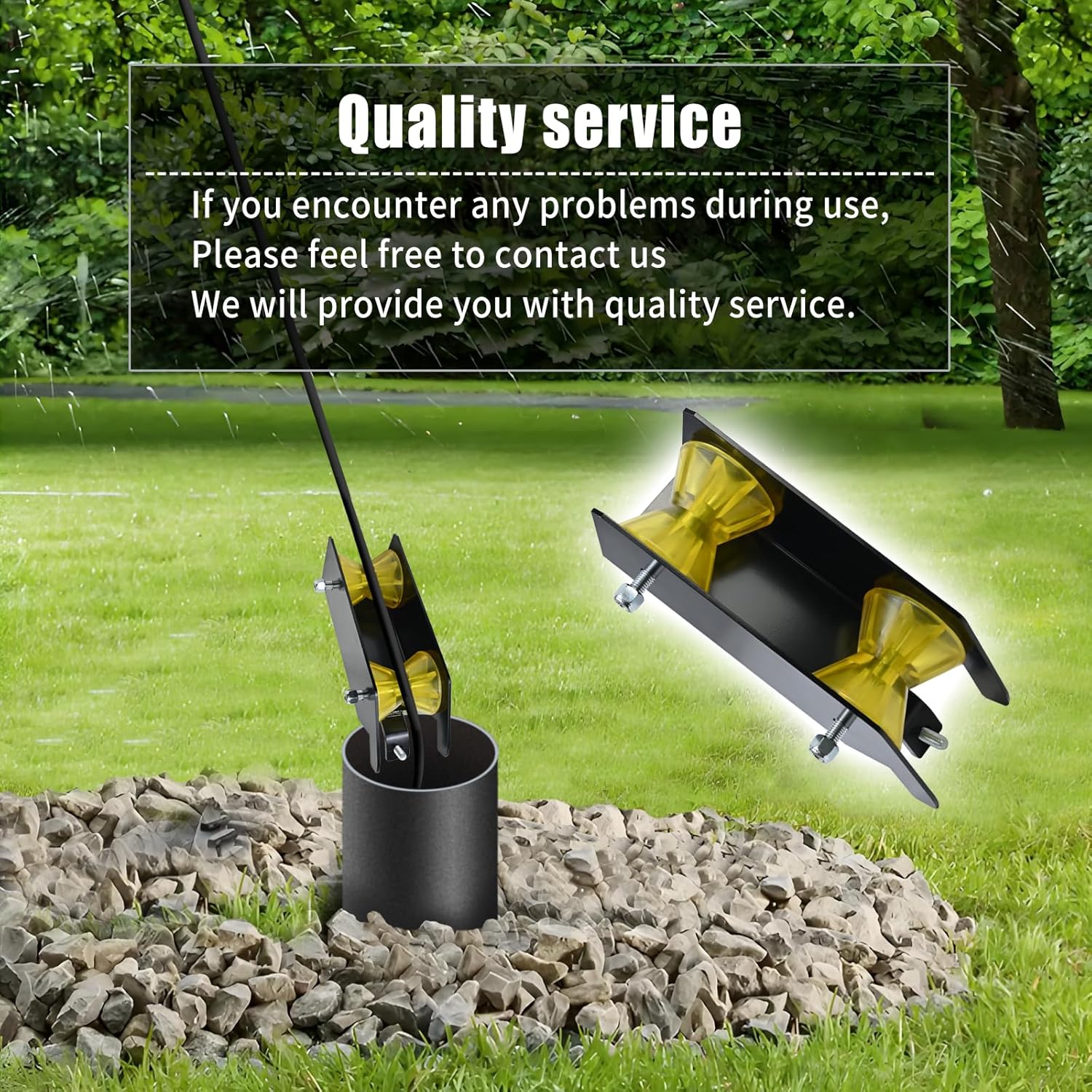 Water Well Pump Pulling Tool and Cable Rollers - Help Pull or Place The Well Pump, Poly Pipe, Flexible Pipe, Wire. Comes with Extra Horn Screws.No Complicated or Expensive Machinery or Power Supply.