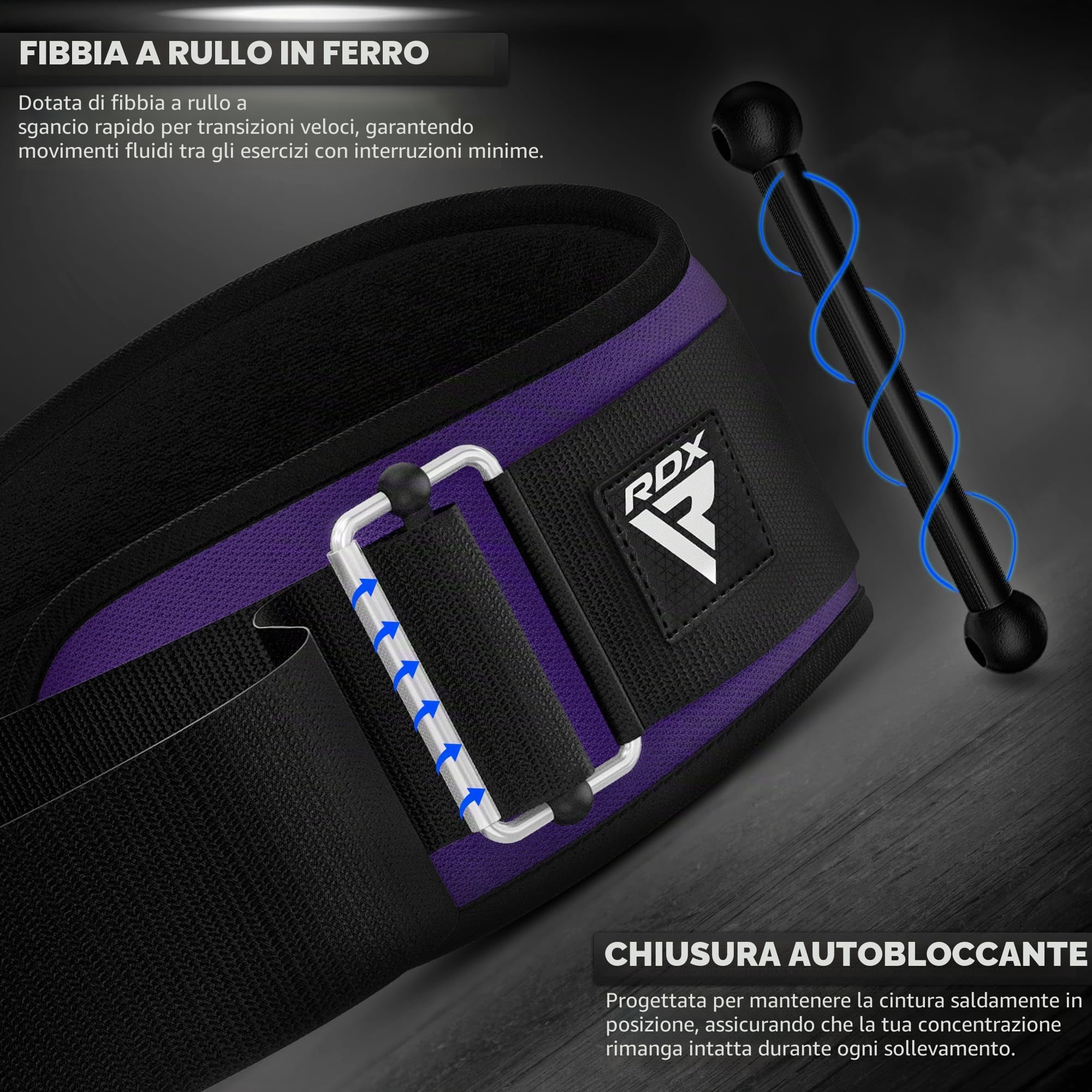 RDX Cintura da Sollevamento Pesi da Donna 6.5 "Supporto Lombare Imbottito, Allenamento Forza Fitness, Esercizi Stacchi Squat