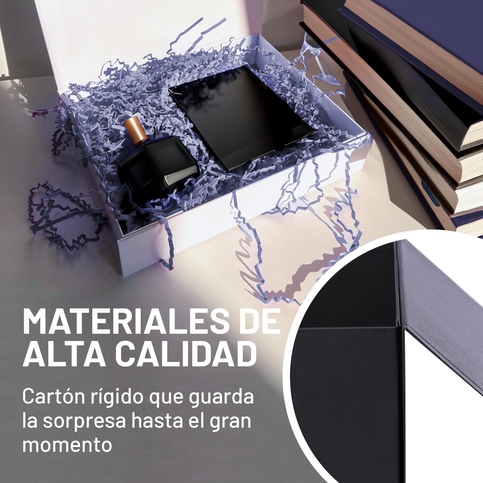 VERPACKUNGSWELT Caja de Regalo con Tapa - 45x35x20cm - 10 Piezas - Cajas Cartón para Regalos con Cierre Magnético - para Cumpleaños, Boda, Navidad, Nacimiento - Envoltorios Elegantes en Color Negro