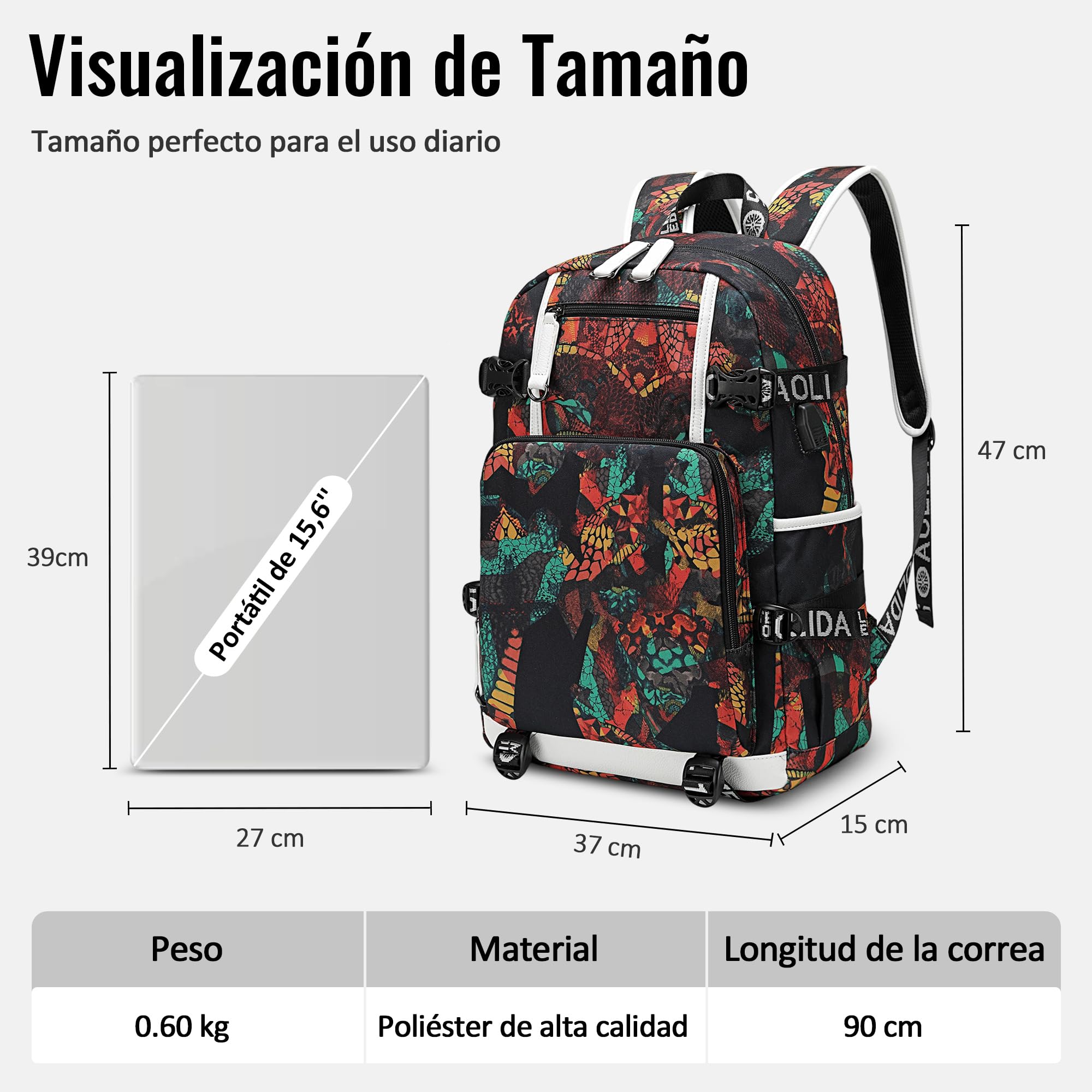 Hombres Mochila para Portátil Juveniles Mochila Escolar Adapta a Portátiles 14 Pulgadas Mochila de Negocioscon Puerto de Carga USB Trabajar Viaje Conmutar Causal Mochila Rojo