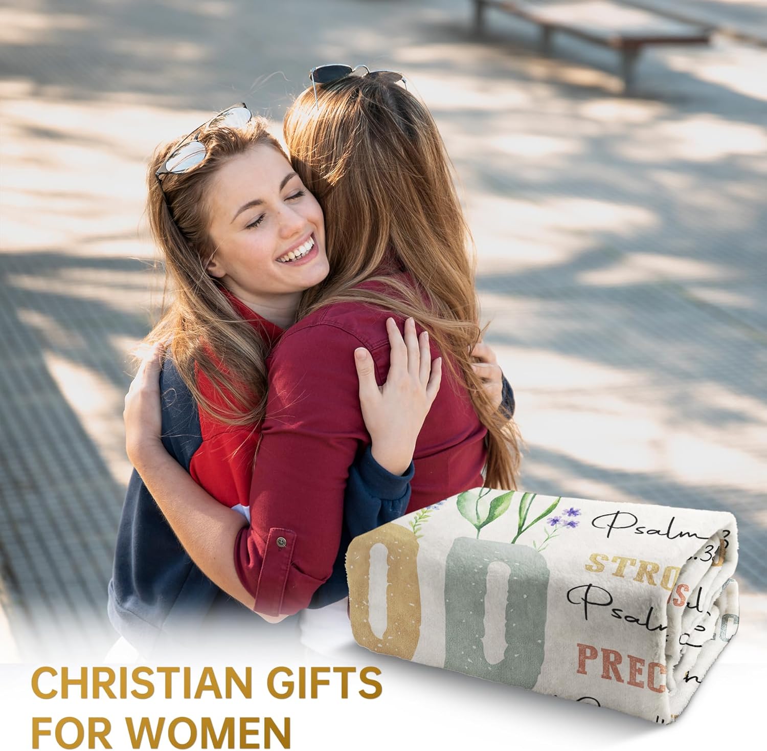 SteadStyle Christian Gifts for Women - Inspirational Floral Throw, Religious Birthday Gift, Christian Blanket for Mom, Sisters, and Friends, Baptism & Confirmation, Spiritual Gift for Her 80"X 60" - Image 2