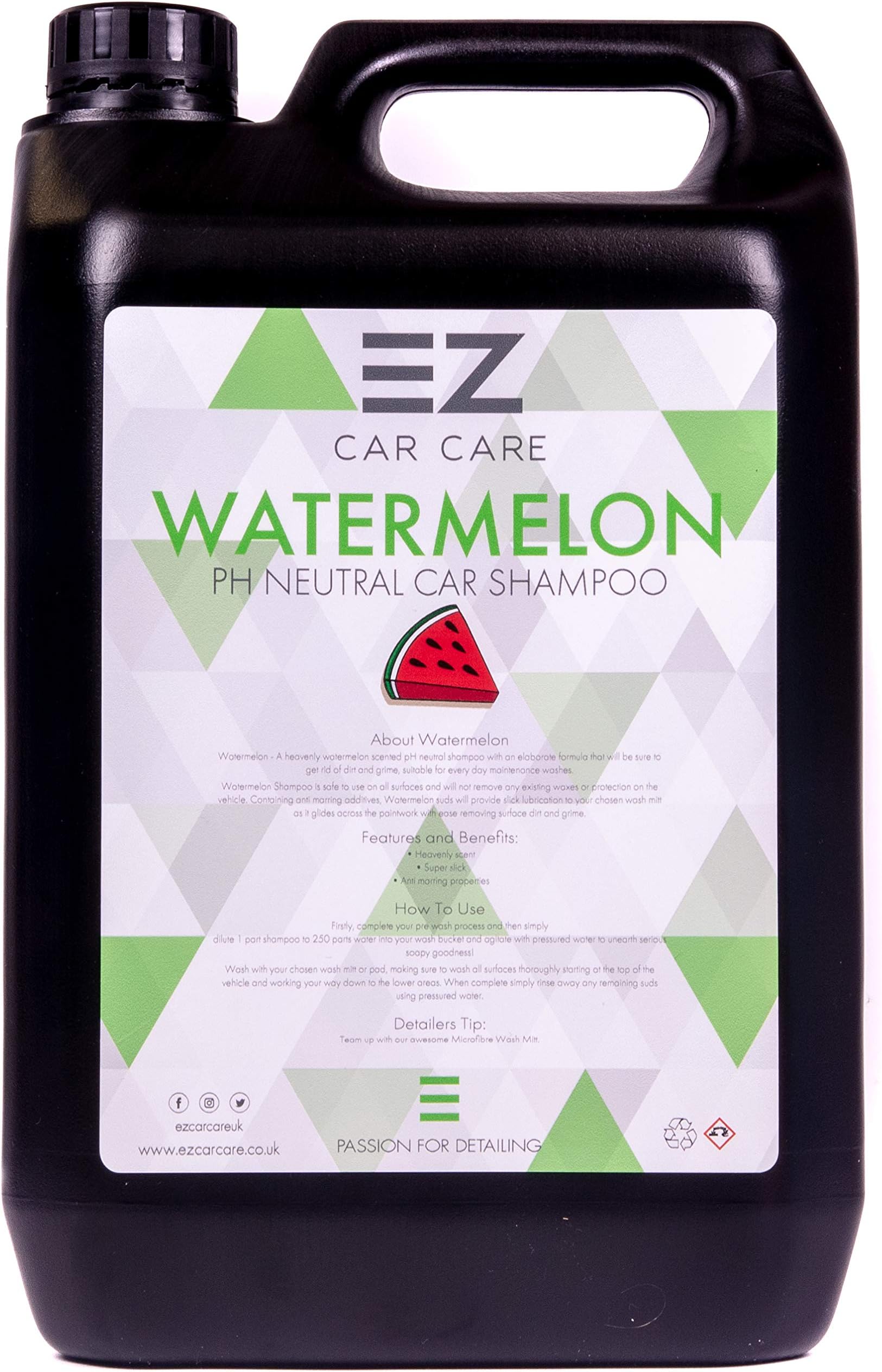 EZ Car Care 5L Car Shampoo Pure PH Neutral Watermelon Blast Super Cleaning Wash Foam Professional