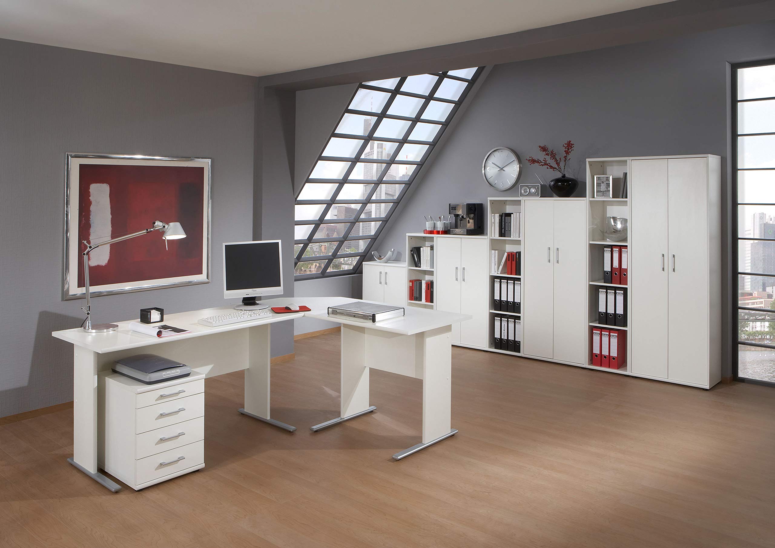 Möbelpartner Aktenschrank Milo weiß, 143714