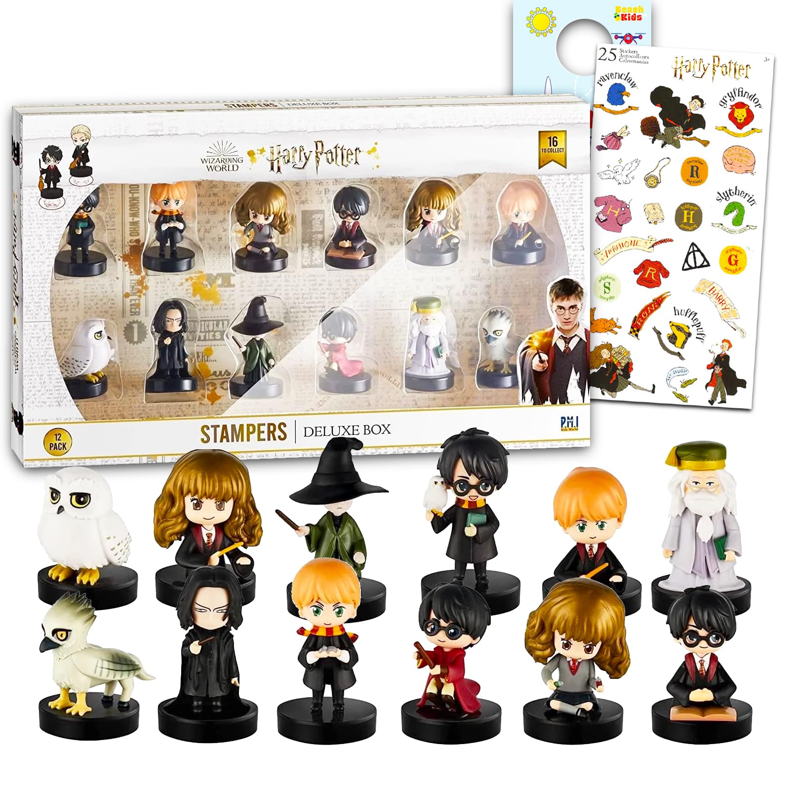 Cake Topper - Cake Decorations Bundle with 12 Topper Figures (1.5"), Stickers, & More | Harry Potter Party Supplies