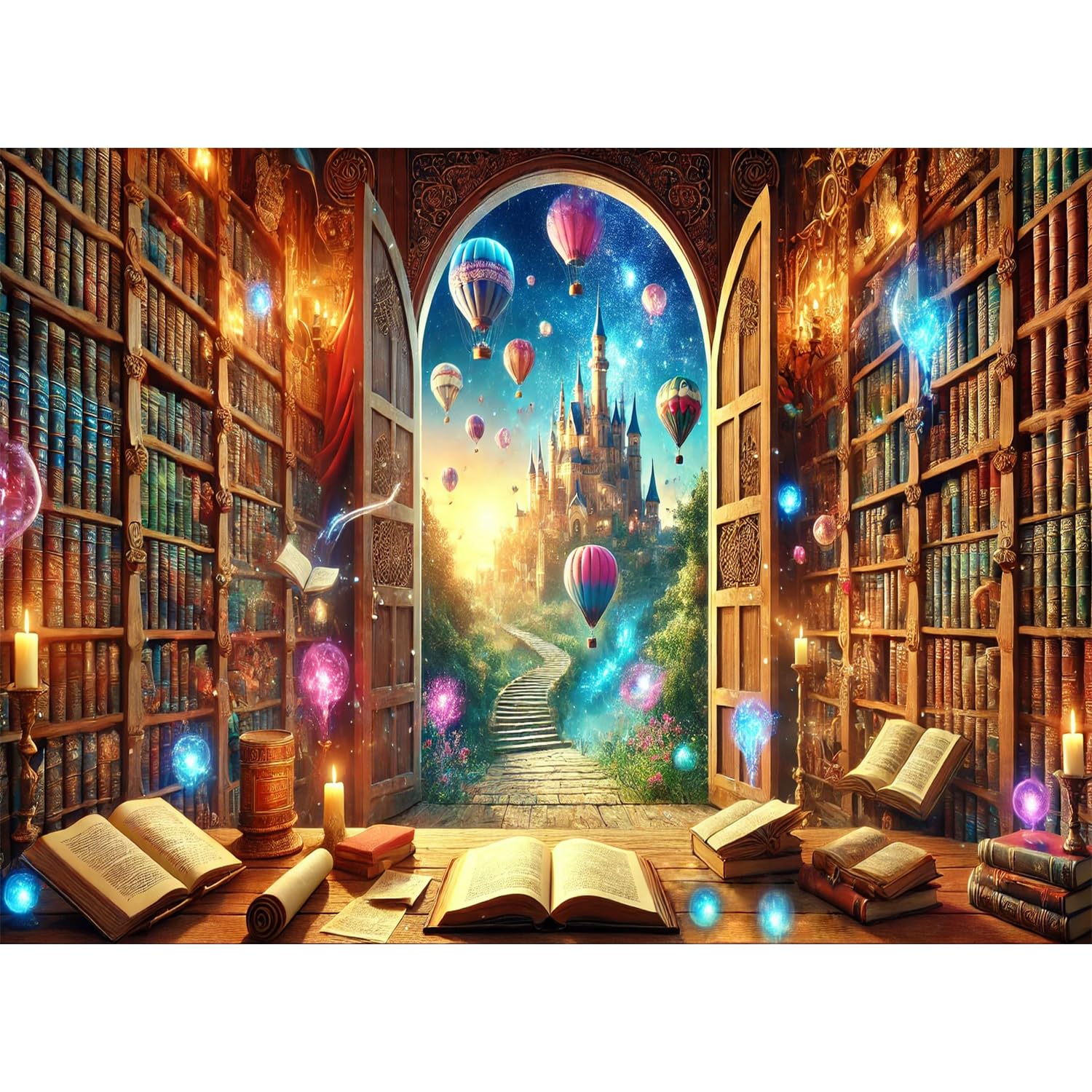Yunlus Jigsaw Puzzles for Adults 1000 Pieces Impossible Hard Difficult Challenging Puzzles for Adults Teens 1000pc Puzzle Magical Castle Bookshelf Stories Jigsaw Puzzle 1000 Pieces 28 x 20 inch