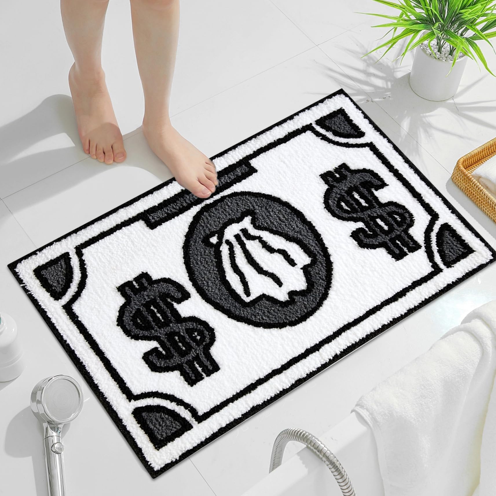 Tapis de bain Boho antidérapant et absorbant pour chambre