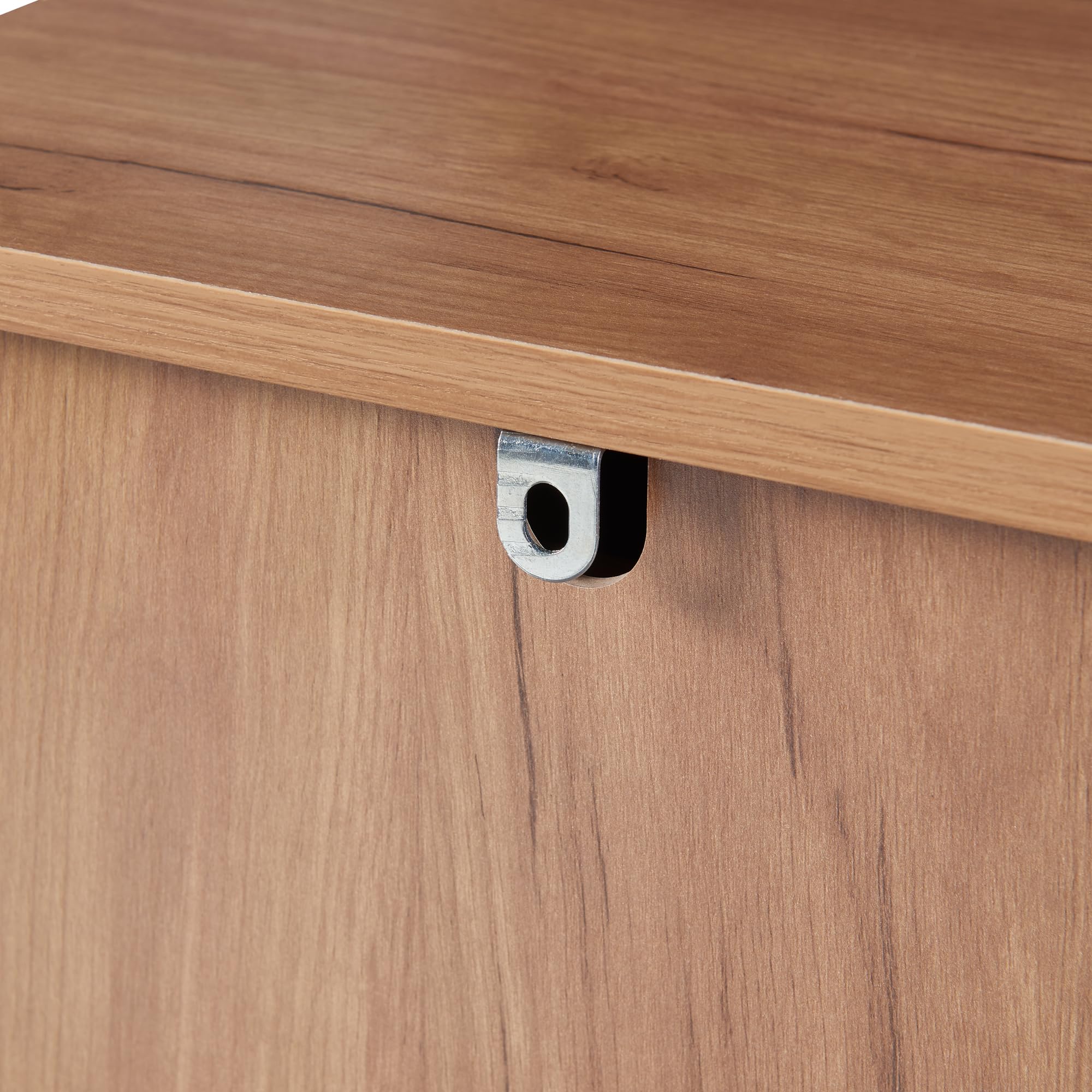 [en.casa] Comò con 5 Cassetti Casettiera per Camera da Letto Corridoio Soggiorno Mobile Organizzatore Archiviazione 108 x 40 x 40 cm Effetto Rovere