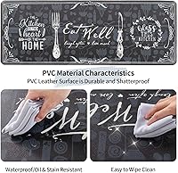 Vista 6 de Asrug Tapetes de cocina para piso, antifatiga, cómodo, tapete de pie para cocina, tapete de cocina, impermeable, resistente a las manchas