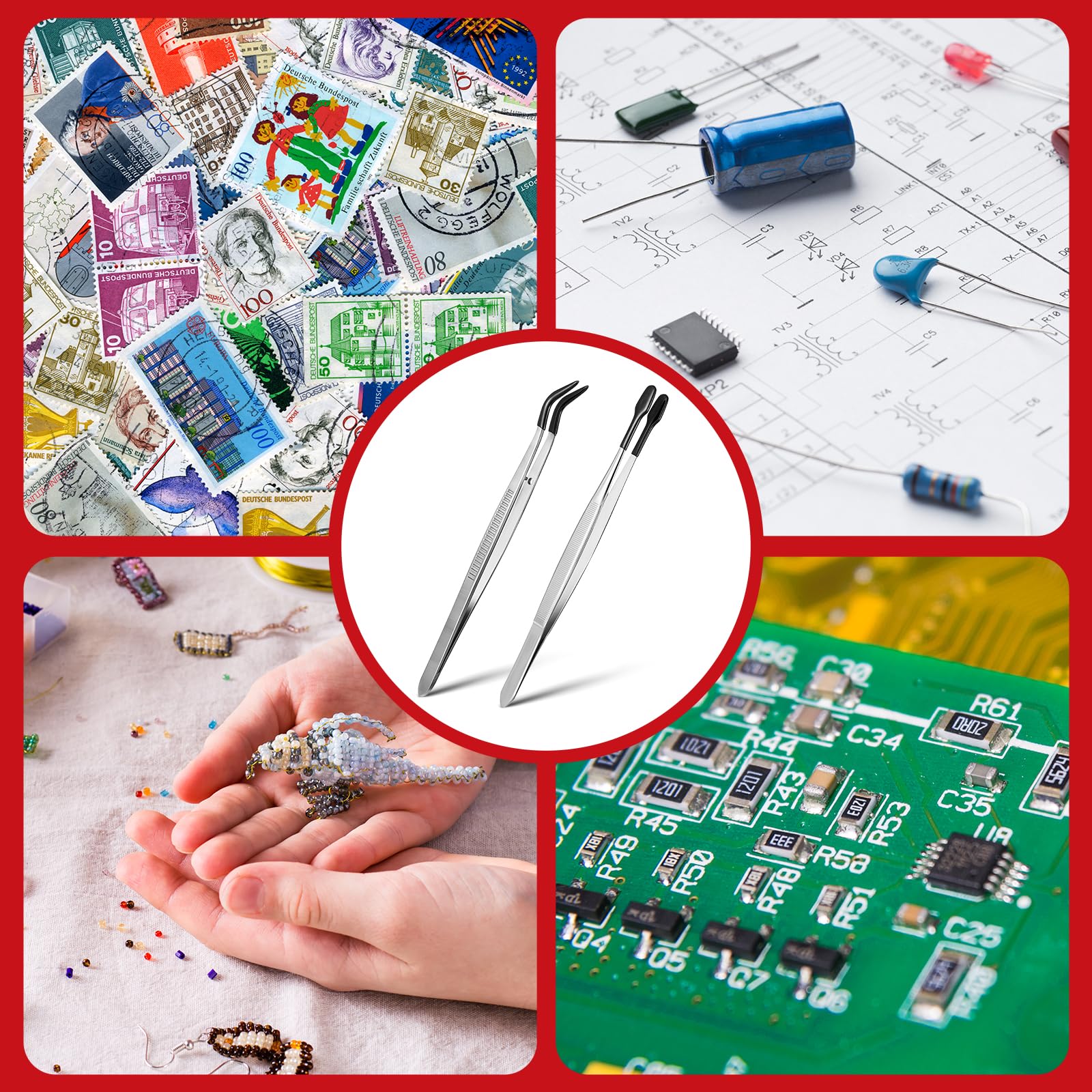 Silverline Set Di Pinzette, 7 Pezzi (209144 - Foto 2