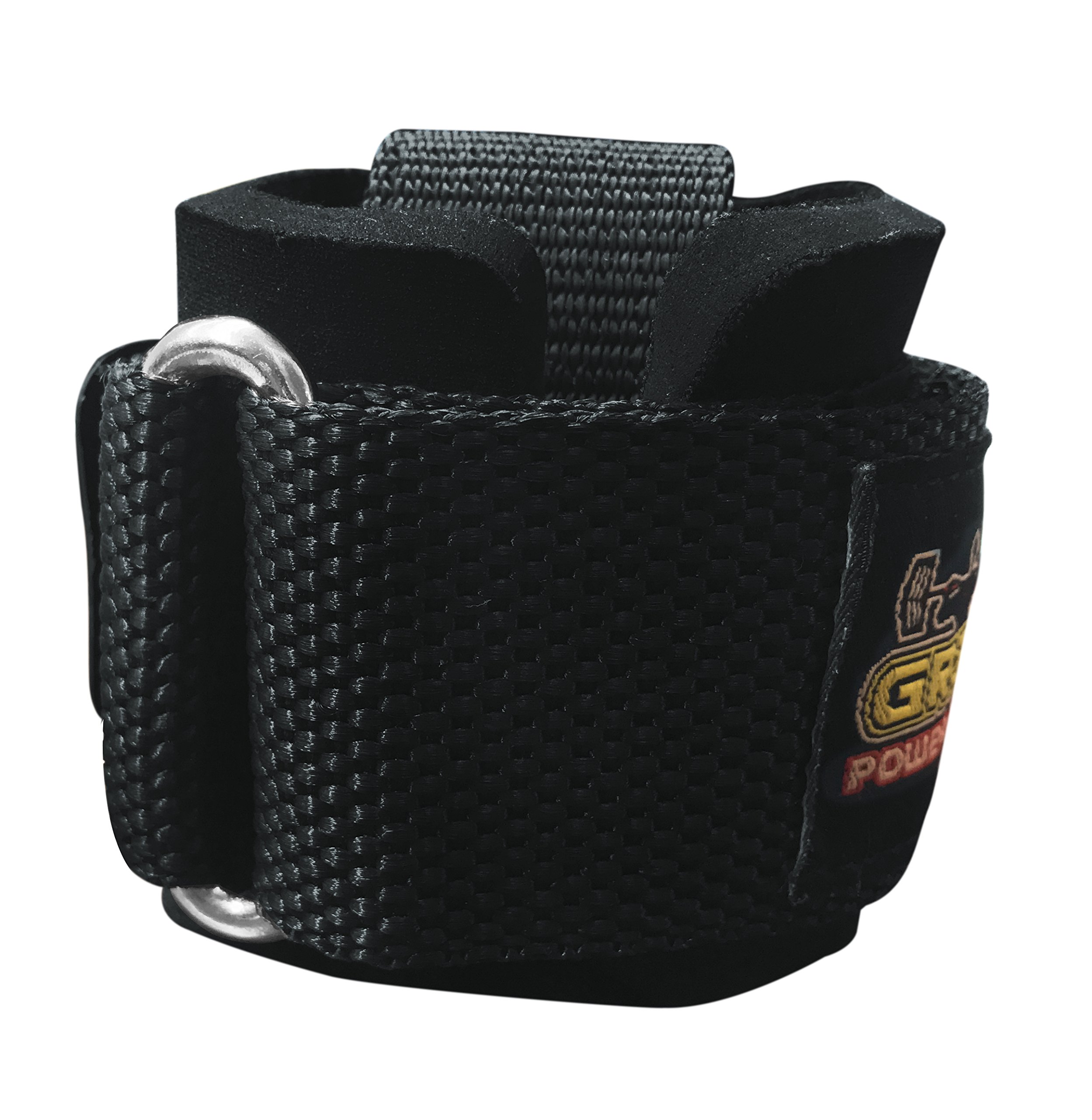 Las mejores correas de levantamiento de peso, acolchadas de neopreno, 1 par de muñequeras y correas de sujeción de goma con revestimiento de algodón de goma en un lado, Rubber Side Face The Bar
