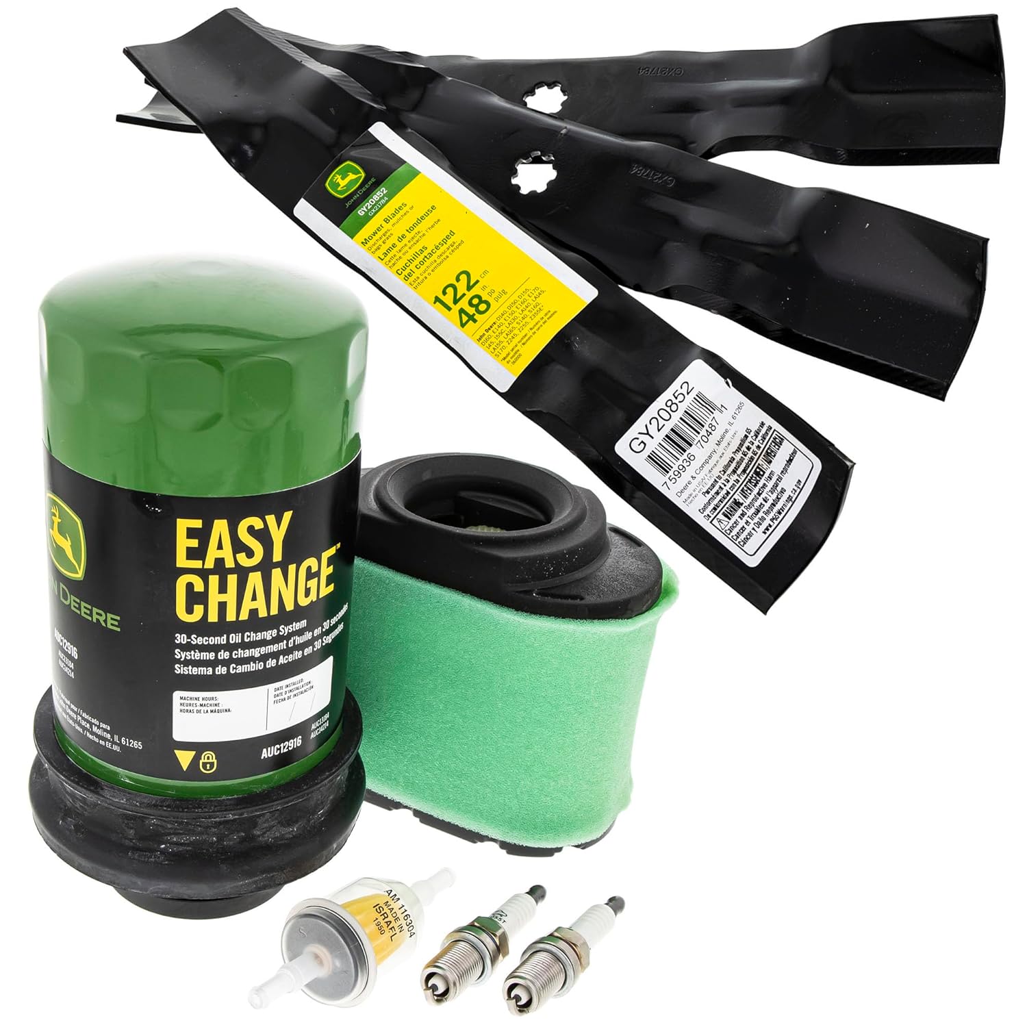 John Deere Original Equipment Model E170 Maintenance Kit + Standard Blades