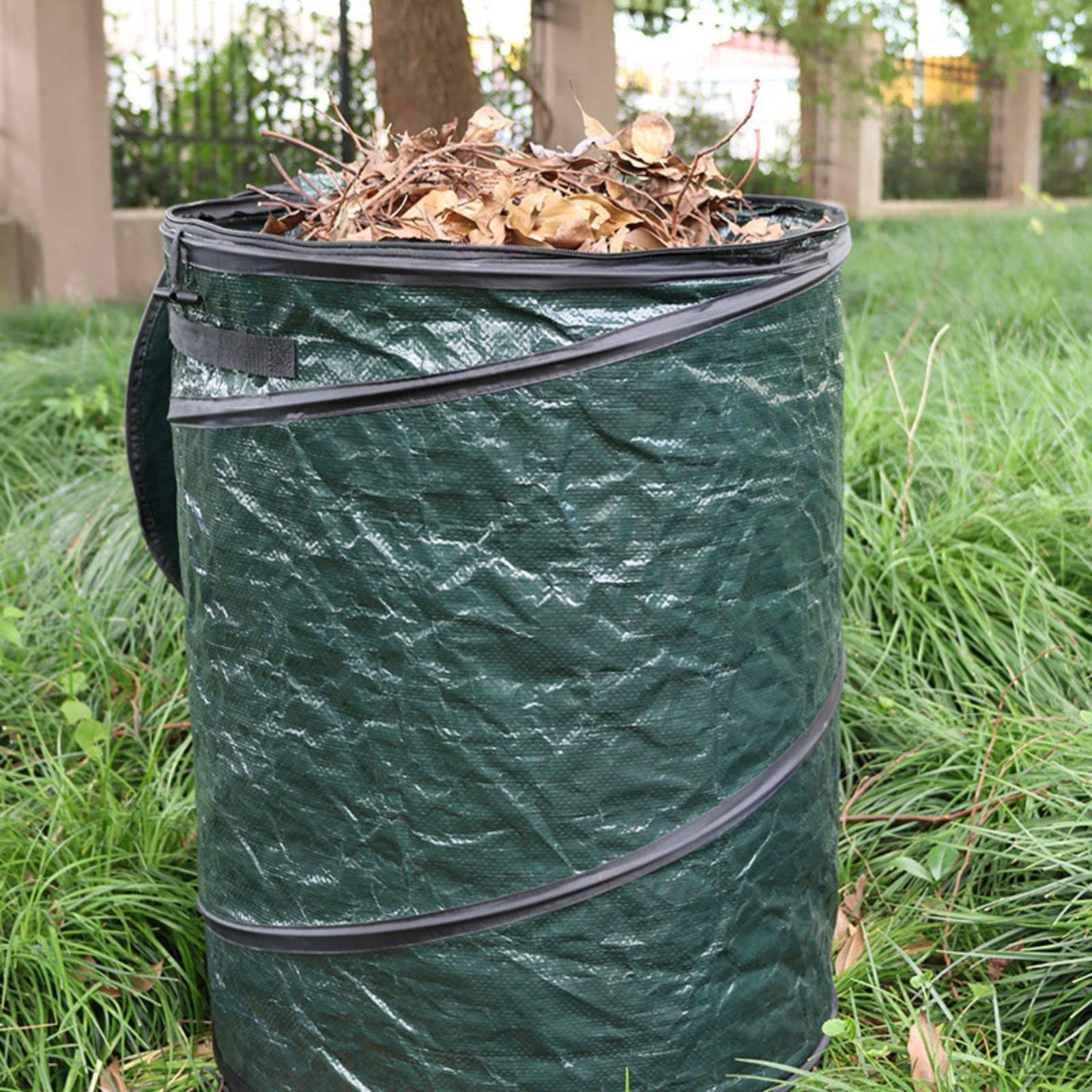 Bidone Sprung Up da Campeggio Apertura Istantanea Cestino da Campeggio Impermeabile Portatile Contenitore Rifiuti Pieghevole per Giardino, Esterno, Blu, Blu, 48X61cm 110 Litri 29 Galloni