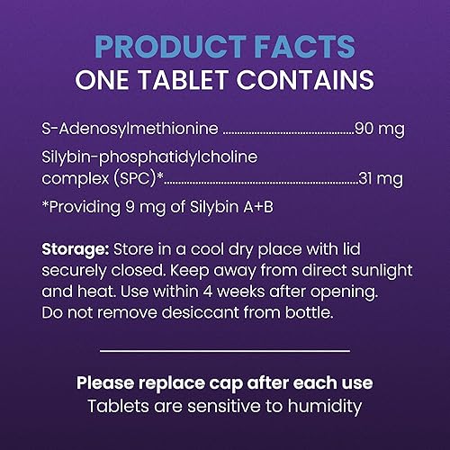 Miniatura 6 de Nutramax Laboratories Denamarin Suplemento de salud hepática para perros y gatos pequeños, con S-adenosilmetionina (SAMe) y silibina, 30 tabletas