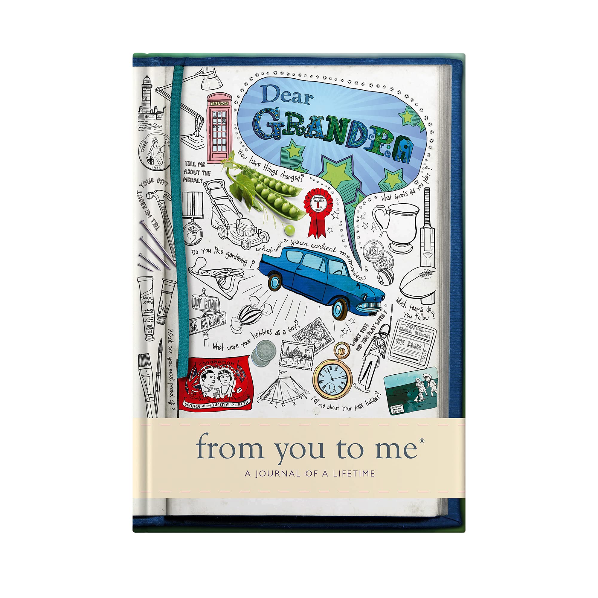 Dear Grandpa, From You To Me: Guided Memory Journal To Capture Your Grandfather’s Amazing Stories (Sketch Collection)
