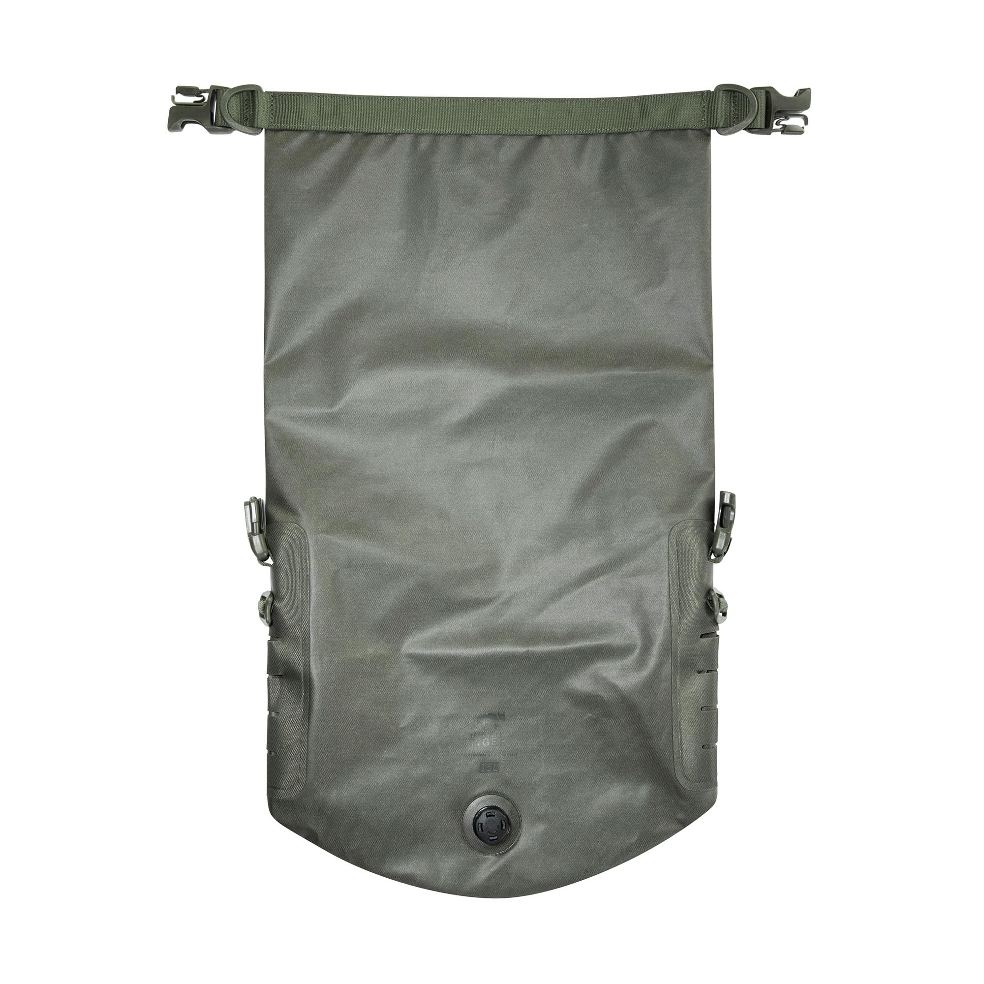 Tasmanian Tiger TT Stuffbag 15 WPV wodoszczelny worek do pakowania 15 l z rolowanym zamknięciem i zaworem do kompresji, do aktywności na świeżym powietrzu, łodzi, sportów wodnych; kamienno-szary