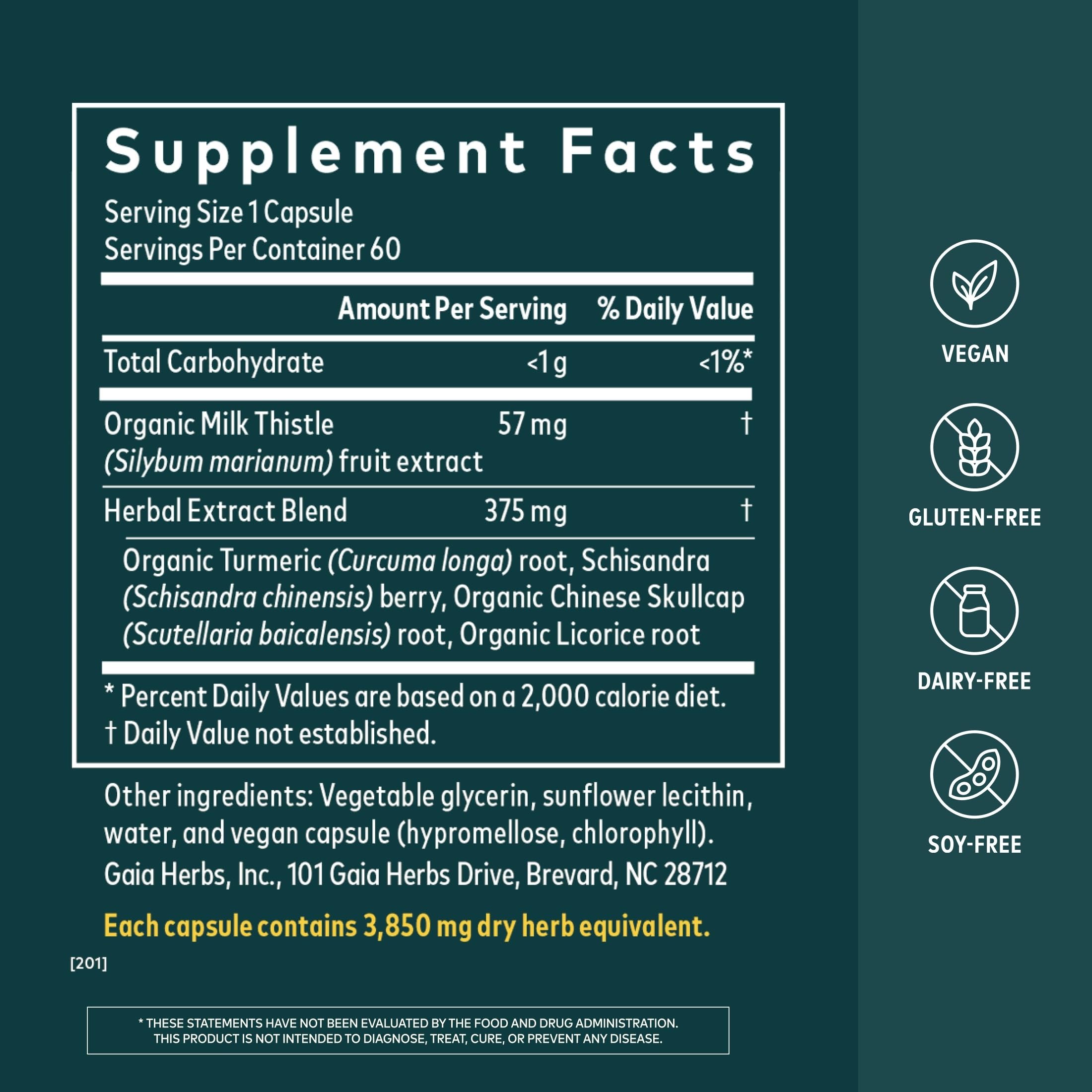 Gaia Herbs Liver Health, 60 Vegan Capsules, 60 Servings — Amazon image 2