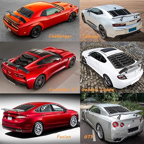 Miniatura 6 de Alerón trasero universal para Ford Mustang, Chevy Camaro, Dodge Charger Challenger, Ford Fusion, Nissan GTR, Coverette C7 en estilo GT Lambo