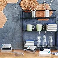 Vista 7 de Sintuff Paquete de 4 soportes acrílicos para tarjetas de visita para escritorio, de plástico transparente resistente, para tarjetas de presentación