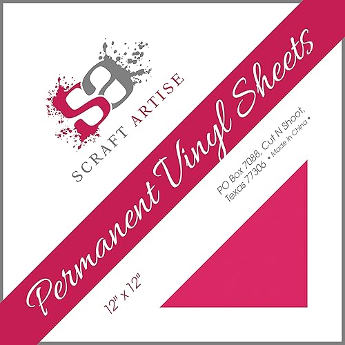 Miniatura 8 de Scraft Artise - 10 pegatinas de vinilo permanentes de 12 x 12 pulgadas con reverso adhesivo para exteriores en acabado mate para silueta y crickut