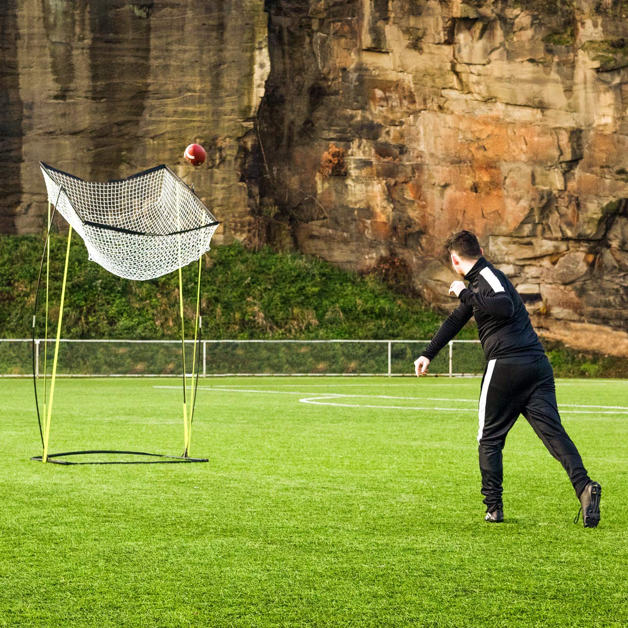 FORZA - Red de lanzamiento para quarterback | QB Target Practice Aid | Entrenador de desvanecimiento de fútbol americano
