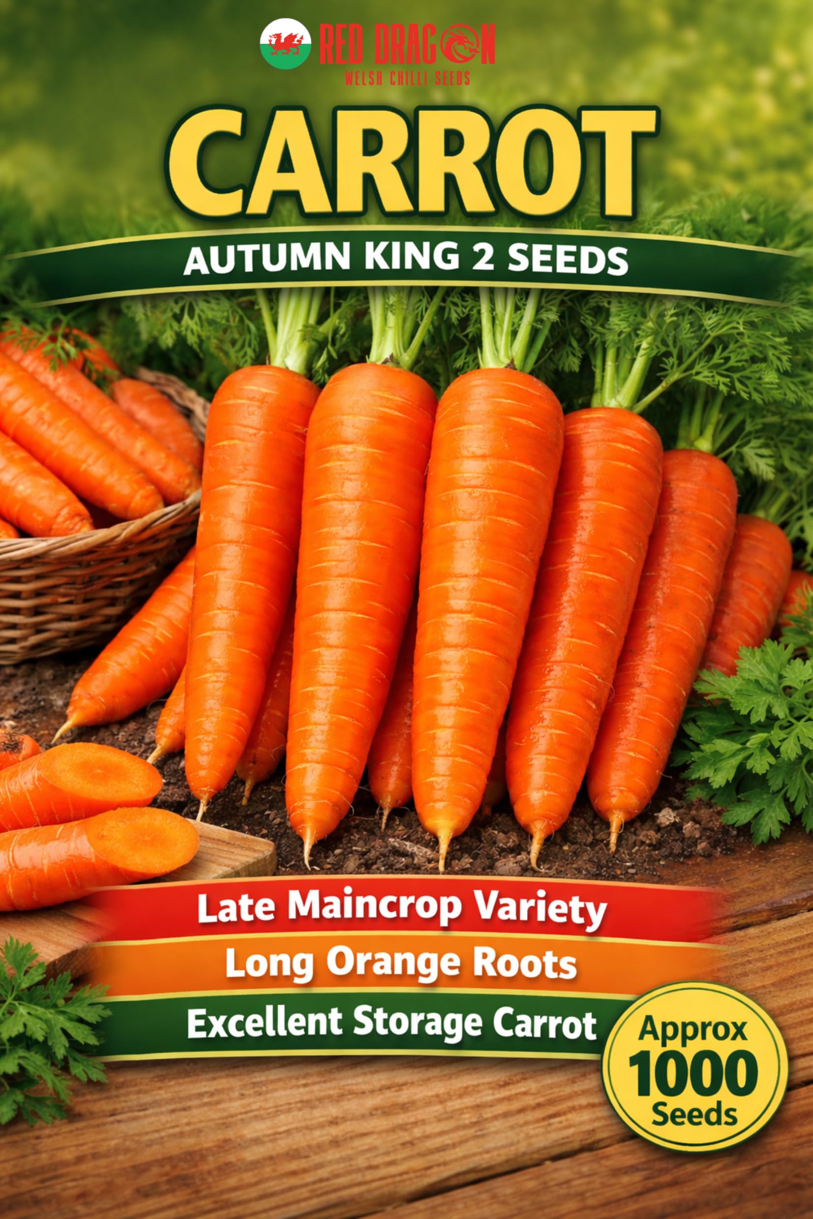 Carrot Rainbow Mix Seeds | Five Colour Carrot Varieties | Purple, White, Yellow, Red & Orange | Sweet Crunchy Roots - 500 Fresh Seeds - 4
