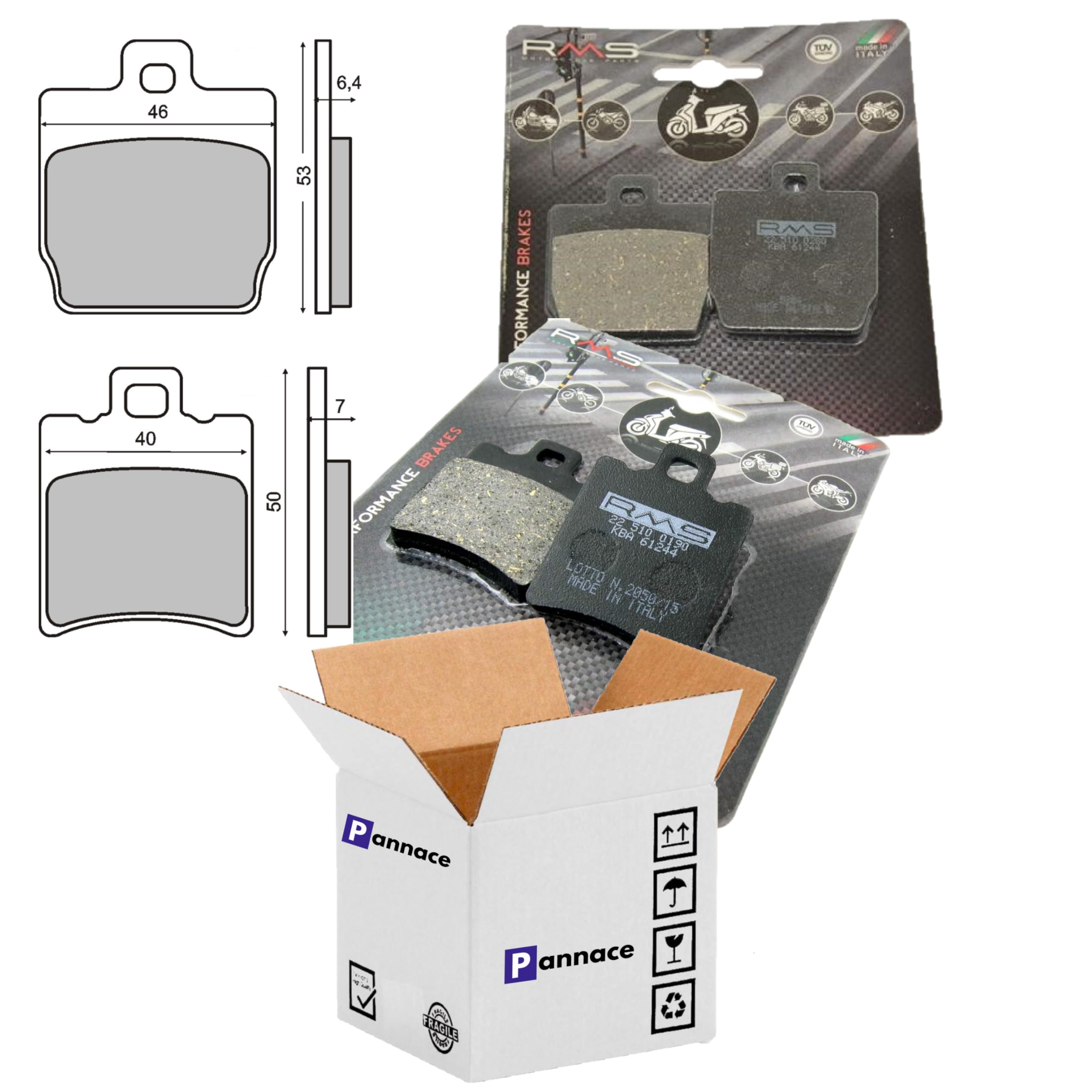 Kit Coppia pastiglie freno Anteriori + Posteriori organiche Compatibile con Aerox - 50 cc DAL 1997 AL 2012 - Nitro - F12 Phantom - Stunt - Slider