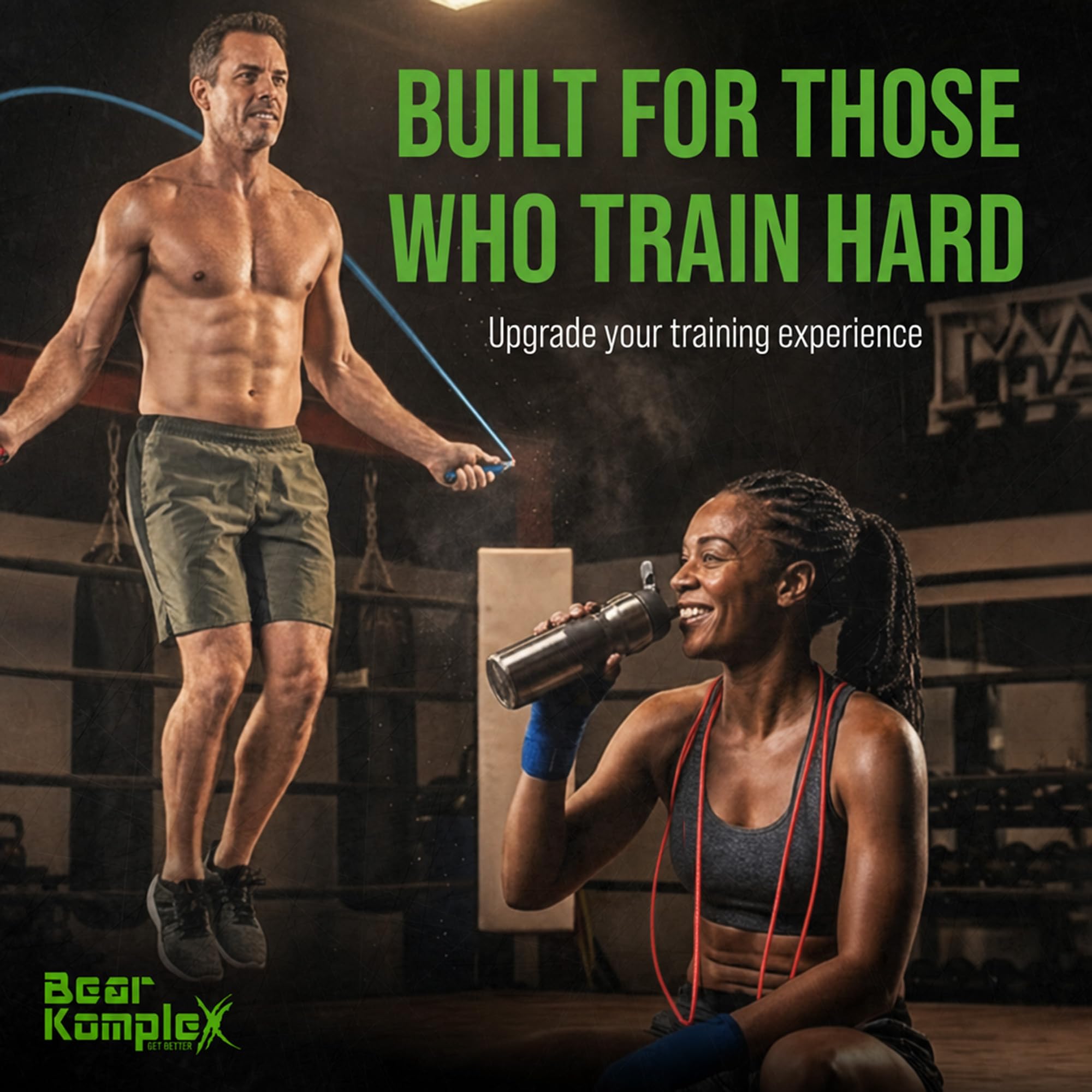 Bear KompleX La cuerda de saltar de velocidad HUMMER es ideal para crossfit, dobles, boxeo, fitness y acondicionamiento. Cable ligero y mango de aluminio fácilmente ajustable que te permiten dominar