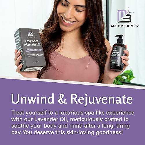 Miniatura 8 de Aceite de masaje de lavanda con colágeno y células madre, aceite de masaje para terapia de masaje y absorción instantánea, aceite de celulitis para