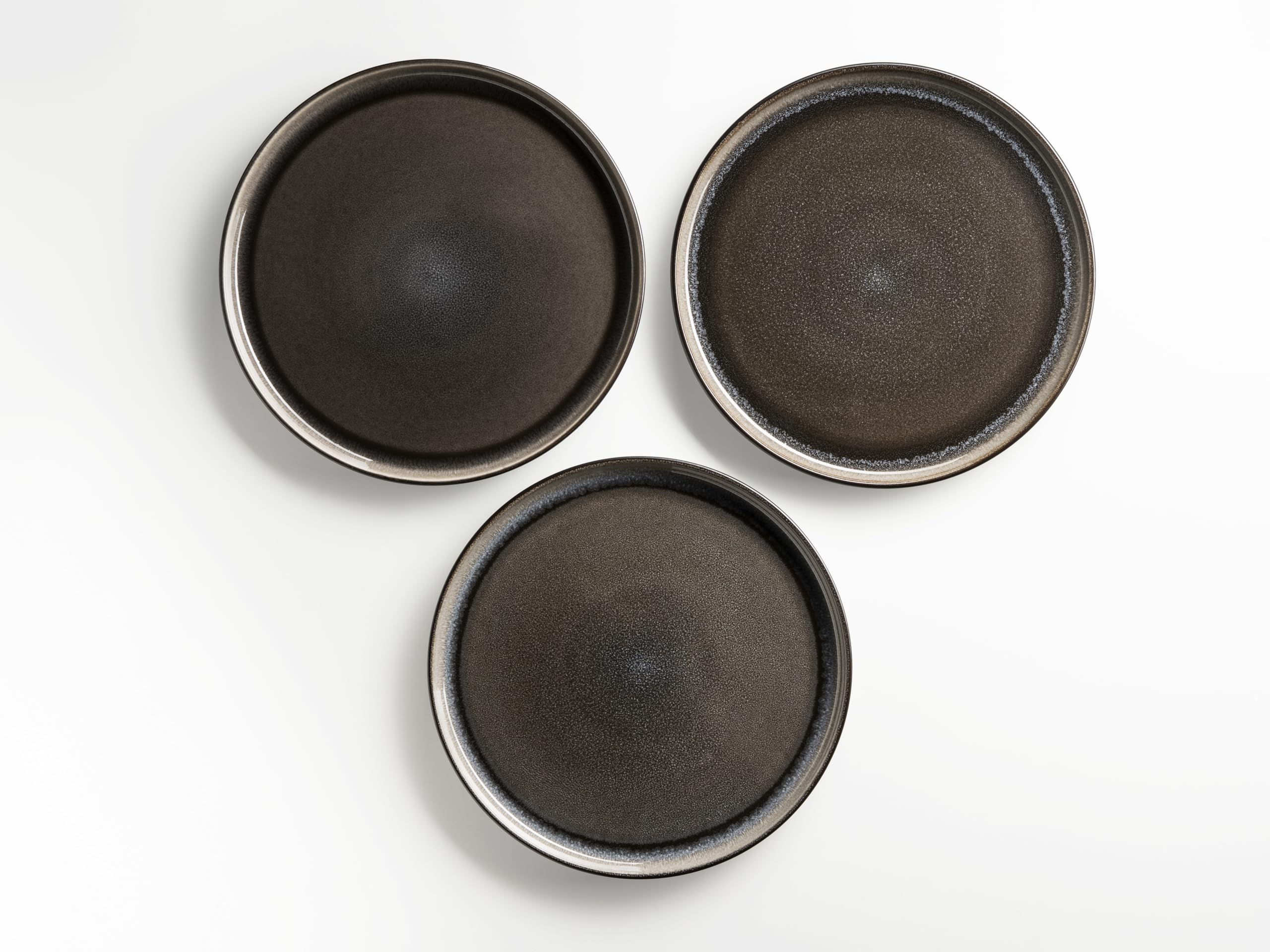 MÄSER 934020 Serie Niara 18-teiliges Frühstücksgeschirr Set Keramik Grau Schwarz für 6 Personen