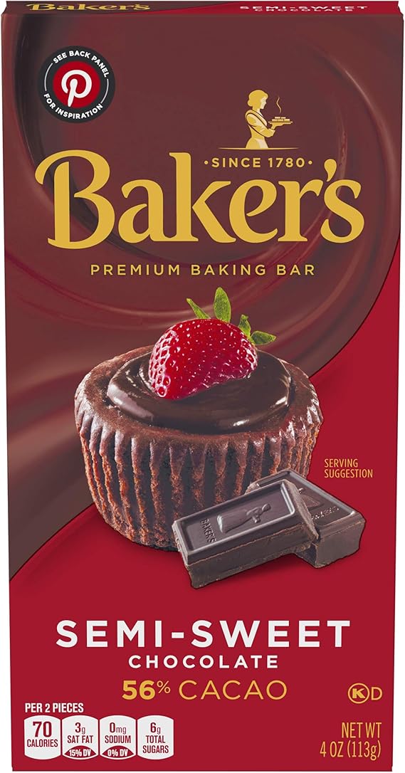 Baker's SemiSweet Baking Chocolate Squares, 8Ounce Box Amazon.ca