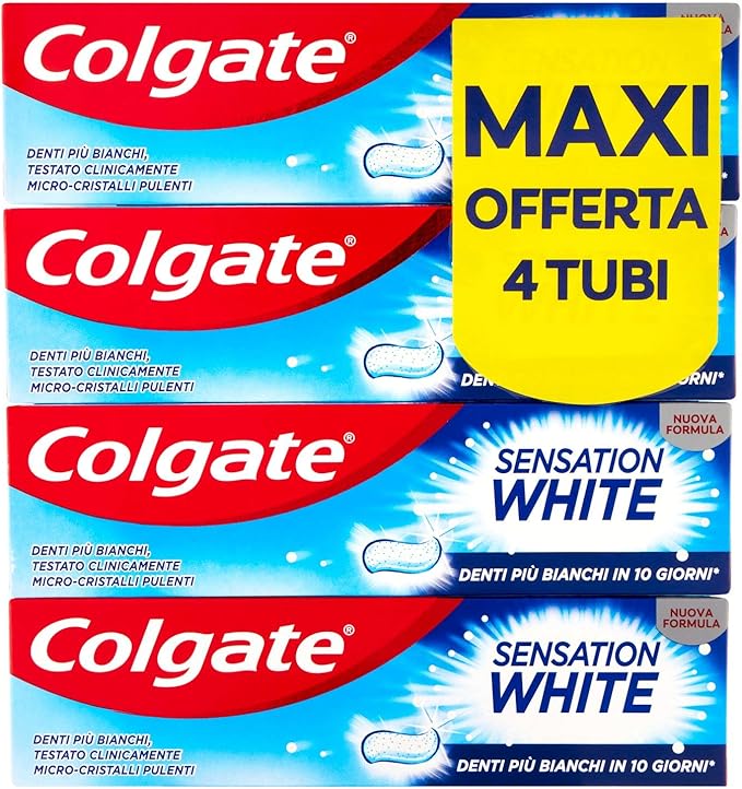 title=Colgate Dentifricio Sbiancante Sensation White, Denti Più Bianchi In 10 Giorni,