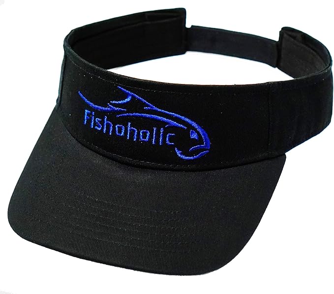 Fishoholic Sun Fishing Visor for Women Men who Fish Golf Run Hike at Beach (blk) Amazon.co.uk