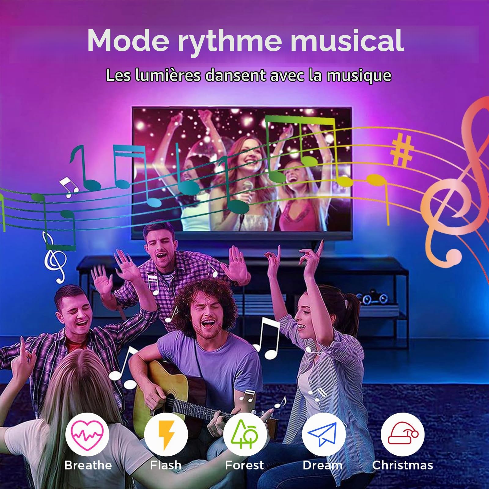 Ampoules LED Wi-Fi RGBCW Smart G9,Compatibles Alexa /Google Home,AC 220V Multicolores à Intensité Variable,2700K-6500K,Luminosité Réglable de 1% à 100%,4W,400LM, Synchronisation Musicale, Pack de 3