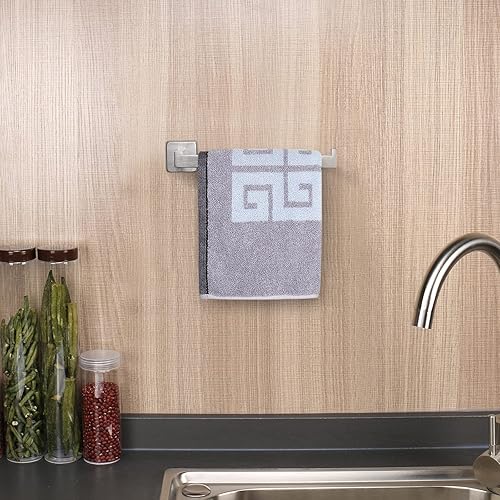 Miniatura 6 de NearMoon Toallero cuadrado de manotoallero, barra de toalla de mano de acero inoxidable SUS304 de alta calidad, a prueba de óxido, para baño,