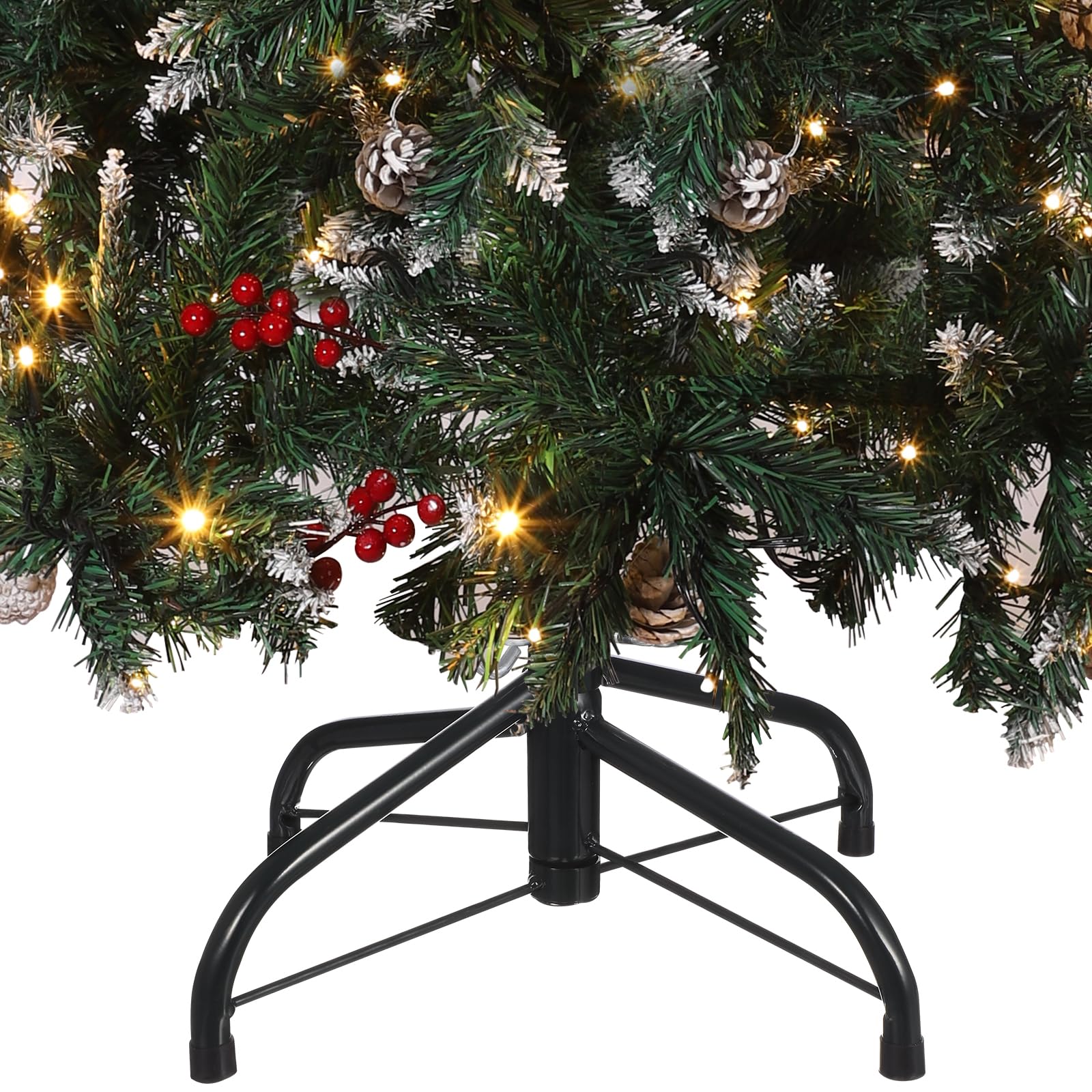 Metal Christmas Tree Stand for Artificial Tree: Replacement Christmas Tree Base Universal Folding Xmas Tree Stand Heavy Duty Christmas Tree Stand Bracket for Christmas Artificial Trees