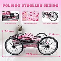 Vista 5 de SMILESSKIDDO - Juego de juguete de cochecito de muñeca bebé - Muñecas blandas de 12 pulgadas con accesorios, silla de comedor, ropa para muñecas