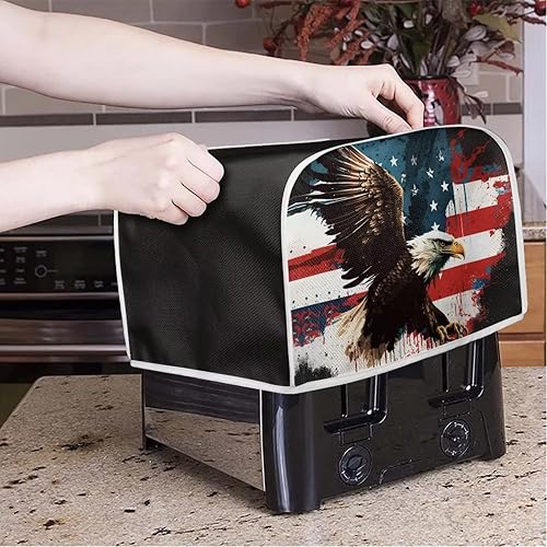 Miniatura 2 de ZFRXIGN Cubierta para tostadora de águila calva de 2 rebanadas de ranura ancha para electrodomésticos, accesorios de decoración de cocina, cubierta
