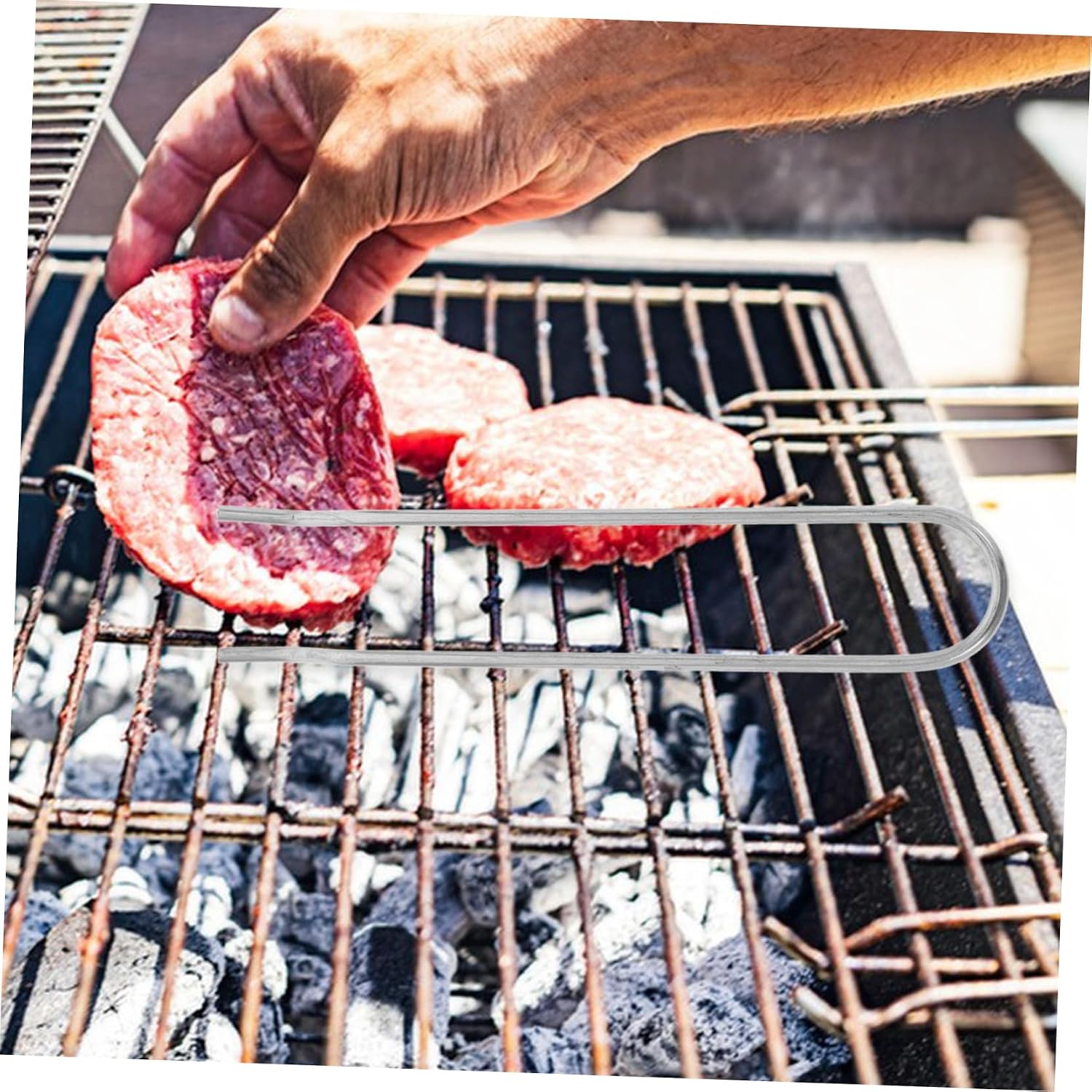 Cooking Grid Lifter Stainless Steel Grill Grate Tool Xmas