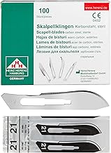 Shehadeh - 100 Stück sterile Skalpellklingen Figur 21 für Skalpellhalter Nr. 4 - Extrem scharf