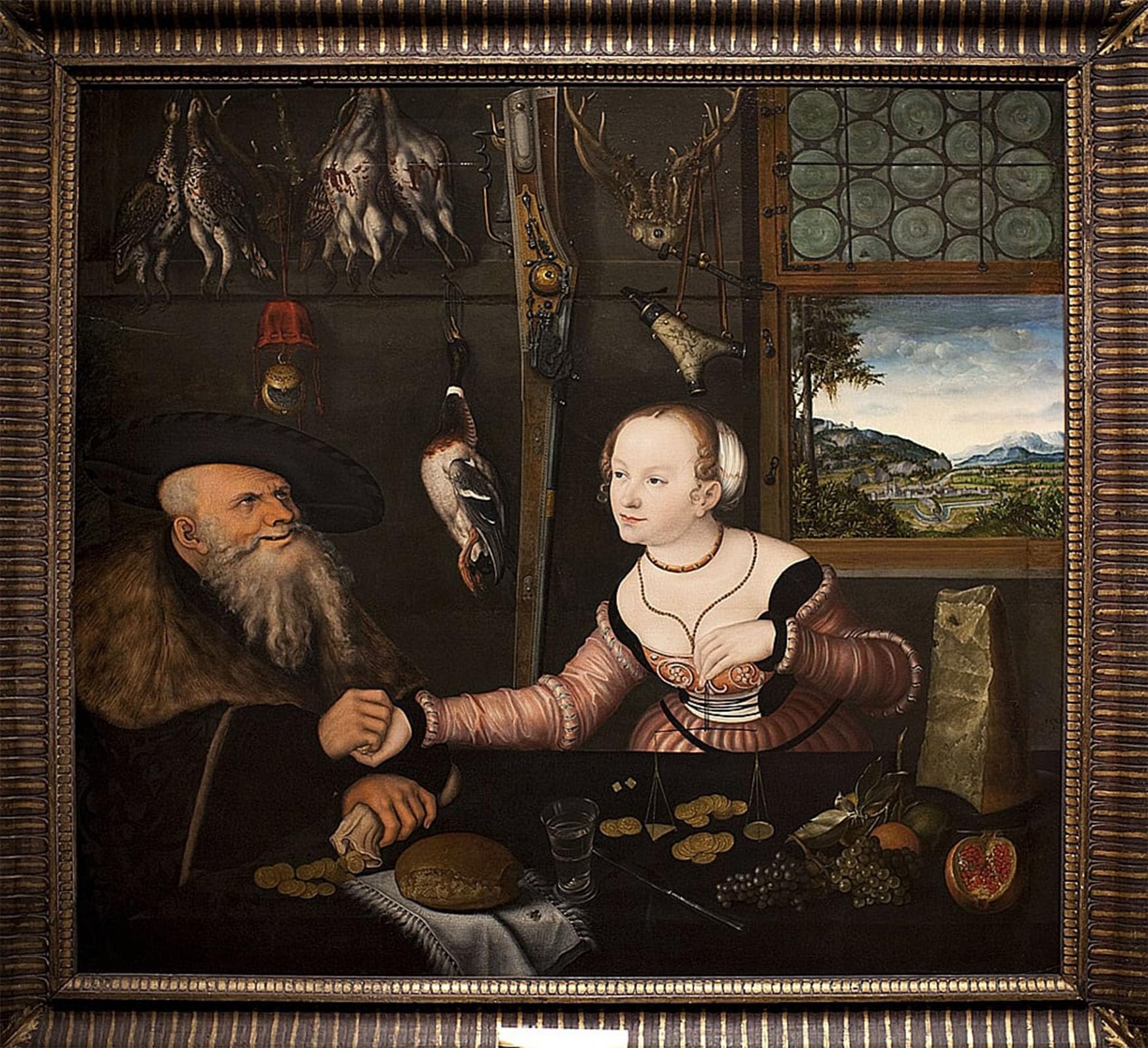 ARTXLXXBN Famous Print Painting Colorful Art Print Young Mother with Child by Lucas Cranach the Elder Canvas Art Decorations for Home Decor 60x90cm