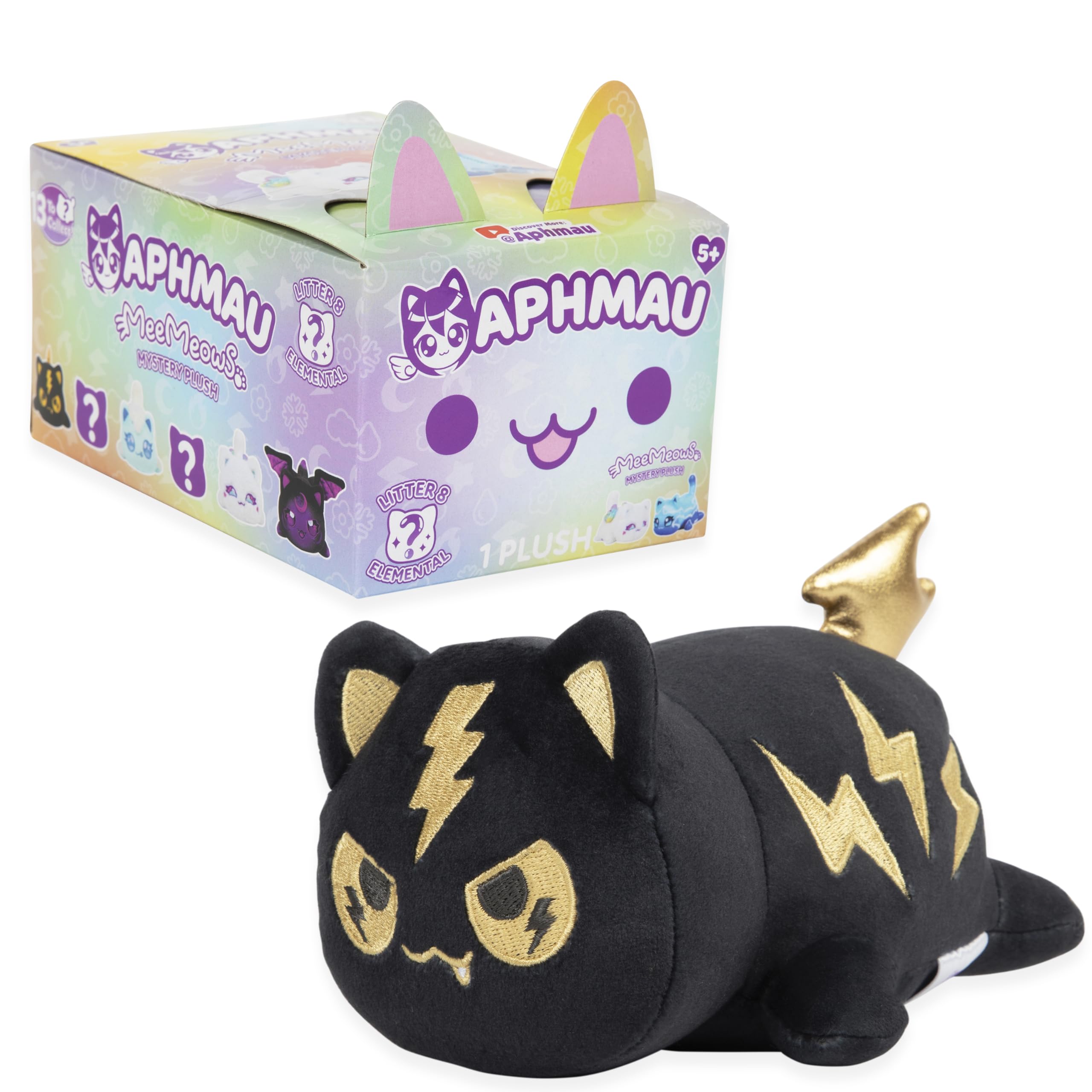 Aphmau MeeMeow Mystery Plush 15.2 cm – seria 8, kanał gier YouTube Minecraft, Blind Box, 1 z 8 możliwych, zabawny element MeeMeows inspirowany Minecraftem, oficjalny produkt