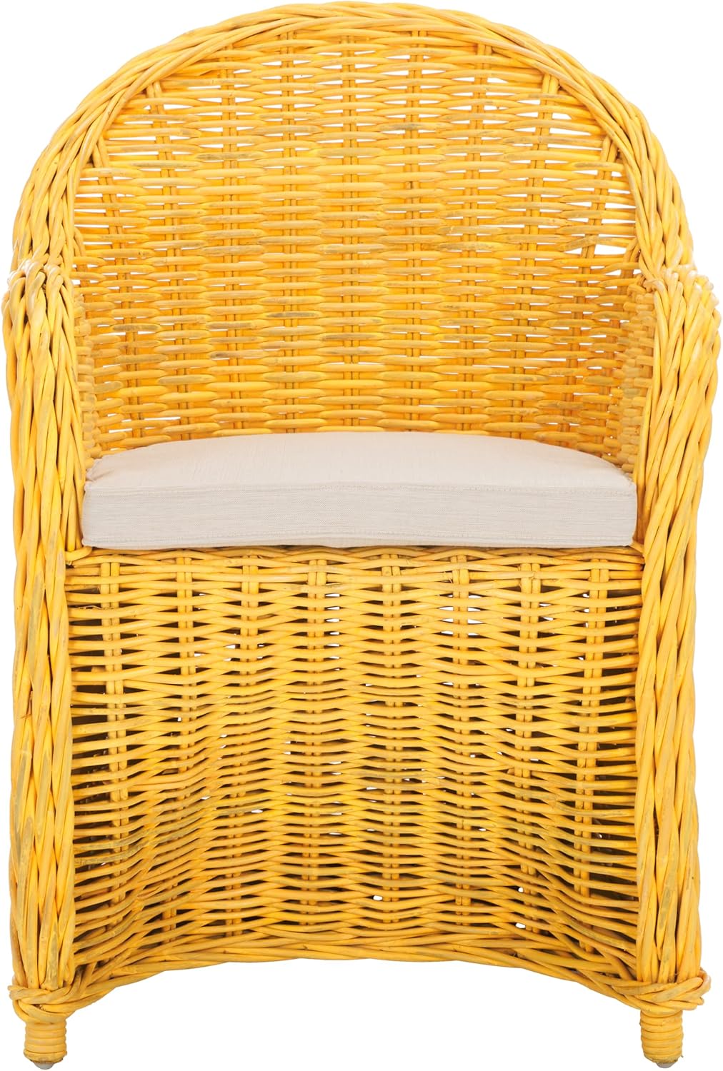 SAFAVIEH Home Collection Callista Yellow Wicker Club Chair