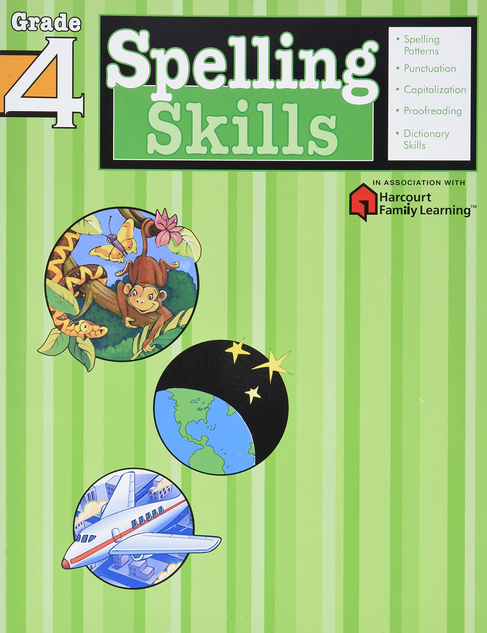 Spelling Skills: Grade 4 (Flash Kids Harcourt Family Learning)